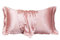 HIQIU 1 Stück Einfarbiger Doppelseitiger Eisseide Kissenbezug Luxus Maulbeerseide Kissenbezug Seiden Kopfkissenbezug Anti-Falten weich hautfreundlich Kissenhülle 48x74cm (Rosa)