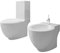 Hommdiy Design Stand WC Bidet Bodenstehend Spülkasten Keramik Toilette Weiß