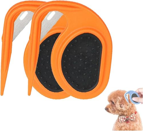Yanneli Lot de 2 peignes démêlants à nœud ouvert pour chiens et chats - Outil de toilettage pour poils longs et bouclés