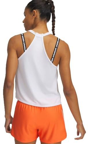 Under Armour Tech Swing Tank Top Chaqueta, Blanco y Negro, XS para Mujer