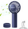 Tragbarer Mini-Ventilator, leistungsstarker Handventilator USB wiederaufladbar 3 Geschwindigkeiten kleiner Handventilator für Reise-Make-up Wimpernventilator für Kinder Mädchen Frauen (Dunkelblau)
