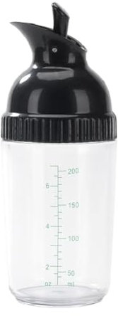 LIGUSTRUM Easy Grips Distributeur de Vinaigrette Shaker Récipient Étanche Bouteille Mélangeur de Sauces Universel avec Balance Gadget de Cuisine Facile à Utiliser 5,5 X 17 cm