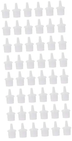 Gogogmee 200 Pcs Eyelash Inner Mouth Shaker Decoration Wire Wall Grid Bottle Mouth Eyelash Lash Remover Eyelash Extension Bottle Nozzle White Plastic