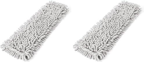 Mery | Recambio Mopa Microfibra Premium | Mopa Atrapa Polvo | Ecológico | Universal | Lavable | Tejido Reforzado | Gris | Medidas: 45x15 cm (Paquete de 2)