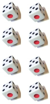 Tavla Zarı 10mm - Tavla Würfel - Backgammon Würfel - Tavla Zari 10 mm - Kleine Würfel - Tavli - Nardi - Tavola Reale (2 Set)