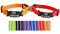 2X personalisiertes Katzenhalsband personalisiert mit Name graviert Katze Halsband reflektierend Leuchtend aus Nylon mit Glöckchen (Rot Und Orange)