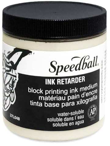 Speedball 8oz 236ml Water-Soluble Ink Retarder, Slows Ink Drying Time, Block Printing, Lino Printing, Screen Printing, Art Print Making Accessories, For Art Craft Kit Printing Set