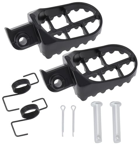 The Lord of the Tools Paire de Repose Pieds Noirs Repose Pieds Repose Pieds Repose-Pieds Compatible avec Yamaha PW50 PW80 TW200 TT-R50E TT-R90E Dirt Bike Moto Motocross