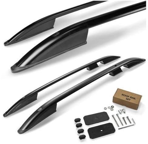 CHROMEMASTER | Dachreling Dachträger Kompatibel mit Fiat Panda Schrägheck 2012+; Zur Befestigung der Dachgepäckträger, Dachkörben, Dachboxen oder Dachfahrradträger | Robuste Konstruktion aus Aluminium
