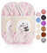 Aeelike 200g Chenille Dicke Wolle zum Handstricken, Weich Chunky Chenille Fluffy Strickgarn, Flauschige Samt Velvet Chenille Garn zum Häkeln, Warme Plüschwolle für Mützen, Schals, Decken, Rose Pink