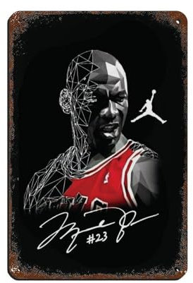 AMATWI Basketball-Star, Michael Jordan, Poster, 23, Retro-Poster, Metall-Blechschild, schicke Kunst, Retro, Eisenmalerei, Bar, Menschen, Höhle, Café, Familie, Garage, Poster, Wanddekoration, 20 x 30