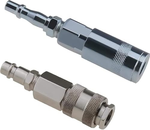BRIOTA 2 PCS Air Fitting Convertor Adapter, Euro and PCL Air Fitting Conversion Adapters Set, 1/4 Inch BSP Airline Fittings Male to Female Air Compressor Adapter, Air Hose Connectors (1/4 inch)