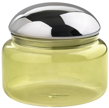 Giftcompany Voile Glasdose M grün/Silber 10,5cm
