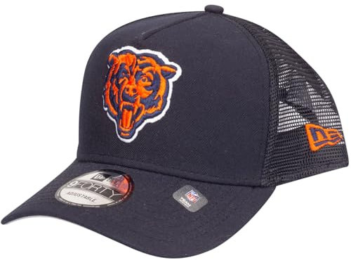 New Era Snapback Mesh Trucker Cap - Chicago Bears Head Navy
