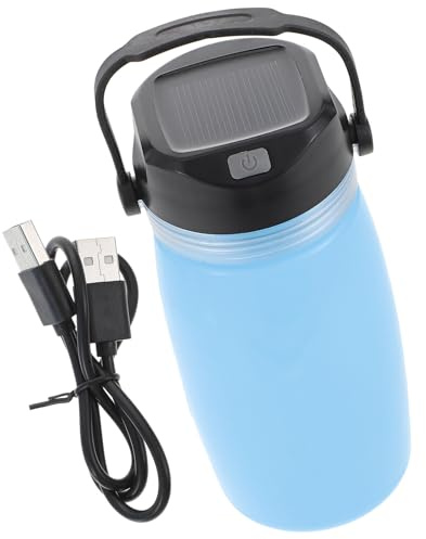 Solar Charging Kettle USB Water Kettle 730ml ABS Silicone | Stay Hot Kettle, Lightweight Portable Build, Travel and Hiking Use, Night Light Lamp Effect
