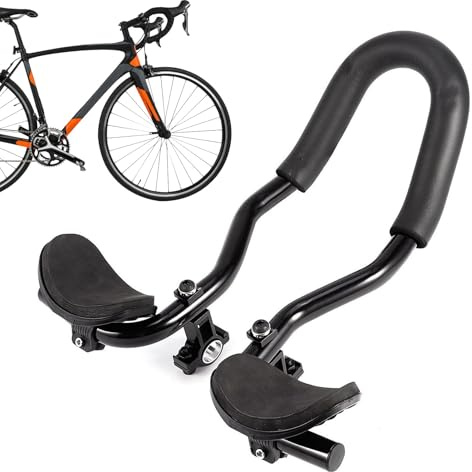 Ancsttu Reposabrazos Para Bicicleta De Carretera | Manillar Ergonomico Con Reposabrazos - Accesorio De Aleacion De Aluminio Para Ciclismo,Soporte De Brazo Para Entrenamiento Carreras Relajacion Y