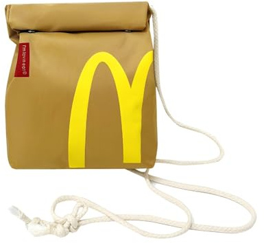 Frlyee Klassische lustige Retro-Papiertüte Mit Großem Fassungsvermögen Niedlicher Personalisierter Schulter- und Umhängerucksack Aus Segeltuch Notebooktasche Canvas Rucksack (Braun, Rucksack)
