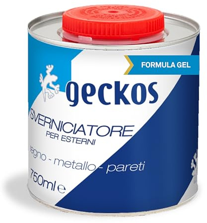 GECKOS Sverniciatore Metallo legno Formula In Gel 750 ML Universale Professionale Sverniciatore Per Legno Metallo e Muro Togli Vernice ad Alta Efficacia per Smalti e Idropitture
