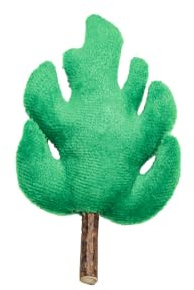 Beeztees Dschungel Matatabiblatt, Katzenspielzeug, Plüsch, Grün, 12x8x3 cm
