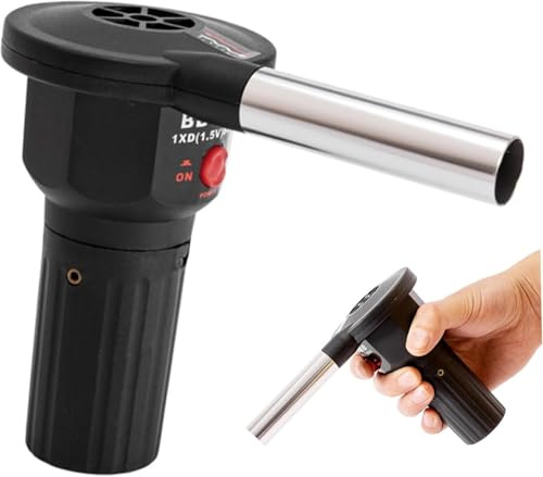 Soffiatore d'aria per barbecue, portatile, a batteria, pratico strumento per picnic, campeggio, barbecue a carbone per esterni