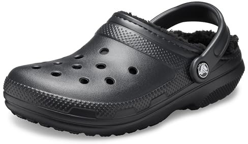 Crocs Unisex Erwachsene Classic Lined Clog Clog, Black/Black, 49/50 EU
