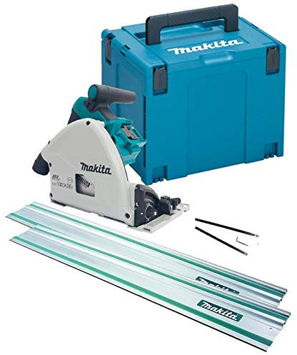 Makita DSP600ZJ 36v Twin 18v Brushless Plunge Cut Circular Saw 2X Guide Rails