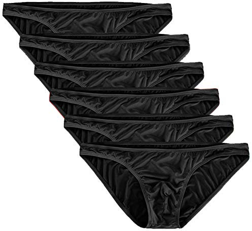 Summer Code Homme Slip sous-vêtement Ficelle Lot de 2/6, Lot de 6 Noir, L