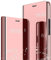 kompatibel Samsung Galaxy S10e | S10 | S10 Plus Hülle neueste Mirror Case Spiegel Schutzhülle PU Leder Flip Handy Case Clear View Standing Cover für Galaxy S10e | S10 | S10+ (S10 Plus, Rotgold)