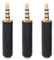 QiCheng&LYS Adapter von ctia zu omtp, CTIA- und OMTP-System Austauschbarer 3,5-mm-Stecker (männlich) auf Buchse (schwarz) - 3-Pack.