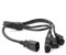 EONVIC Cavo di alimentazione sdoppiatore IEC 320 C14 maschio a 3 x C13 femmina, 1 m