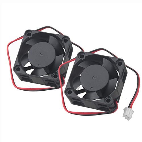 GDSTIME 2 x 40mm Fan 4020 Fan 5V 2 Pin 40mm x 20mm DC Brushless Computer Cooling Fans 6000 RPM High Speed For 3D Printer Aromatherapy Machine Humidifier PC and other Small Appliances