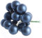 Christmas-Decorations Weihnachtskugeln am Draht Glas 2cm x 12 Stück Spiegelbeeren Mini dunkelblau Nachtblau Navy blau matt