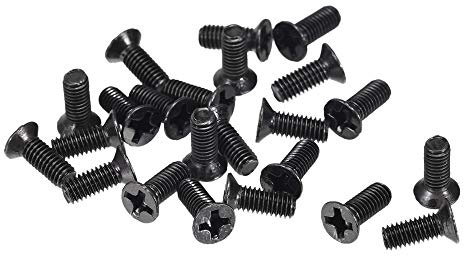 sourcing map 150 Stück M3x8mm Kreuzschlitzschraube Schrauben Verschluss | Phillips Senkkopfschrauben Flachkopf Schwarz für Laptop PC TV Lüfter Schalter