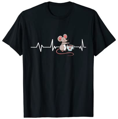 Tea And Mouse Heartbeat Mouse Gift Tea And Mouse T-Shirt