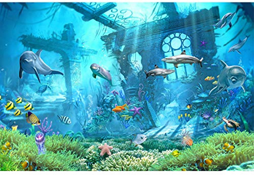 Fototapete Unterwasser Vliestapete Kinderzimmer Tapete inkl. Kleister Größe 350 x 250 cm