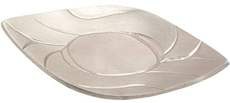 NKlaus Plato para Velas Ovalado 6x4cm latón niquelado Plato de decoración de Mesa 10593