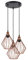 LEDSone Modern Retro 3 Way Ceiling Pendant Light Cluster Diamond Cage Light Fitting Rose Gold Lampshade Style Home E27 Lighting Kit (Rose Gold)