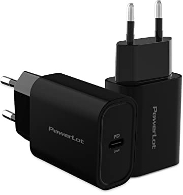PowerLot 20W USB C Ladegerät 2 Pack PD 3.0 Netzteil 2 Stück für iPhone 14/14 Plus/14 Pro/14 Pro Max/13 Serie/SE, Schnellladegerät für iPad, AirPods Pro 2, iWatch 8 Ultra, Galaxy S22, Pixel 6, usw