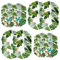 Tropical Jungle Floral Melamine/Plastic Camping/BBQ/Outdoor Dinner & Side Plate Set (16)