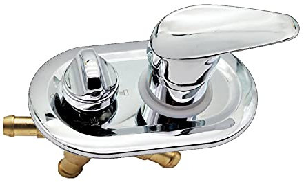 Robinet Douche Mitigeur, Vanne de dérivation de salle de bain réglable 2/3/4/5 voies, Mitigeur de douche à double commande en laiton à filetage, Robinet chaud et froid (Intubation 4 voies)