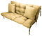 Filippo Sitzauflagen Gartenmöbel 100 x 55 x 55 cm Beige - Kissen Hollywoodschaukel Beständig Gegen Schimmel – Handgefertigt Polster für Hollywoodschaukel mit Befestigungsschnüre