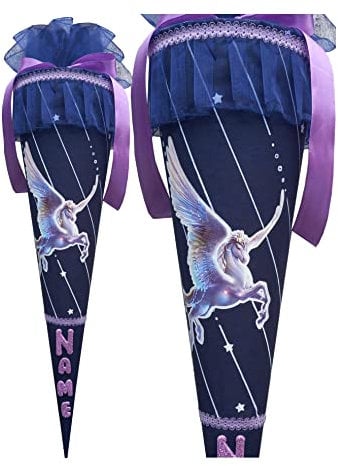 Schultüte passend zum Step by Step Pegasus Emily, für Mädchen, genäht, mit Name versehen