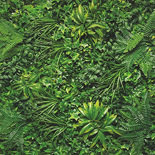 TENAX Divy 3D Panel Tropical 0,50 x 0,50 m Vert, Panneau Modulaire en Feuilles Tropicales Artificielles pour Décoration Murale et Jardin Vertical