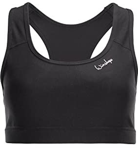 WINSHAPE Damen Functional Comfort Sb102c Mit Herausnehmbaren Pads Sport-BH, Schwarz, XL EU