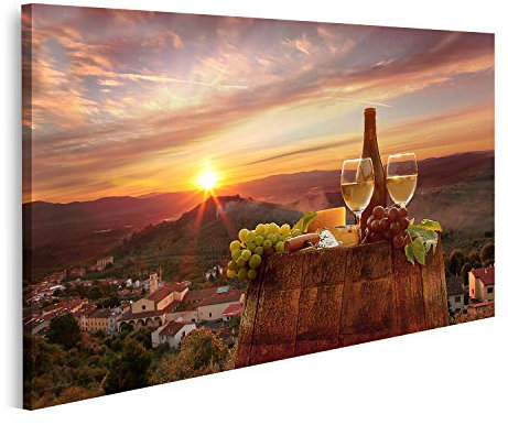 islandburner Bild auf Leinwand Weinberg In Chianti Toskana 11A Bilder Wandbilder Poster