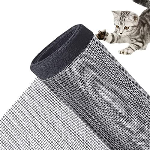 GGoty Filet de protection pour fenêtre de chat - Moustiquaire pour chat - Moustiquaire pour balcon - Moustiquaire anti-rayures - Velcro - 120 x 120 cm