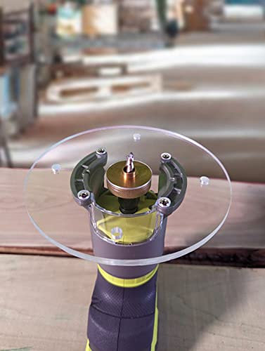 FastFish rb-01 1/4 thick Fixed Base Plate for Ryobi one+ PCL424B, 6 circle, Plexiglass