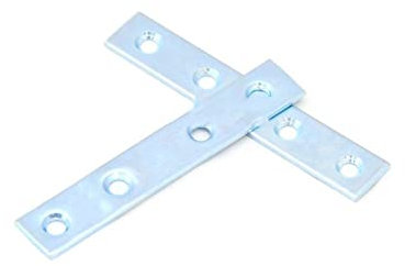 JDMTM 100 STÜCKE Metall Gerade Flache Eckstreben Möbel Verbindungsbeschläge Rahmenbrett Stützhalterungen Ersatzteile 1,5 x 12 x 68 mm