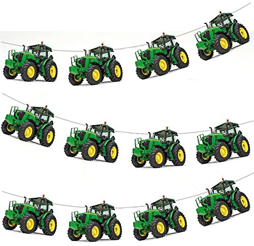 AK Giftshop Traktor-Wimpelkette, Party-Dekoration, 12 Stück/2,5 m Band