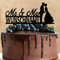 Wunschtext Cake Topper aus Acryl zur Hochzeit | Mr & Mrs | personalisiert mit Wunschnamen | Kuchendeko Tortenstecker | schwarz | Kuchendekoration und Tortenschmuck 100% Made in Germany